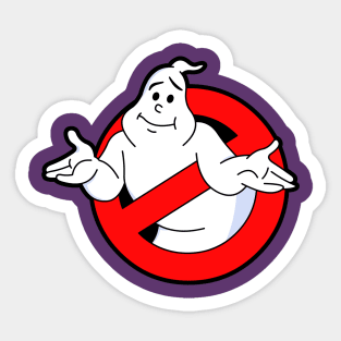 And Now Back To The Real Ghostbusters Logo Shrug Sticker